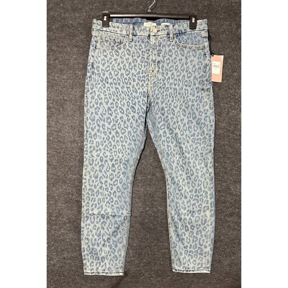 7 For All Mankind Denim - NWT Jen7 7 for All Mankind Jeans 12 Ankle Skinny Blue Animal Print